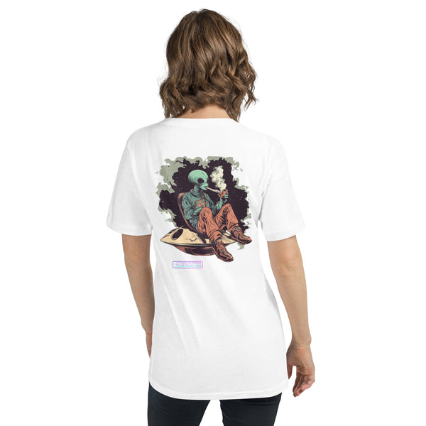 Crop V-Neck Tee | mind vacation — aliencore.exe