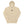 Beige hoodie with a black logo on a white background