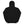 Black hoodie on a white background