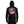 Black hoodie with a colorful panther graphic on the back, worn by a person.