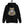 Black hoodie with a graphic of a cat holding a coffee cup on a white background