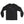 Black long-sleeve shirt with text on a white background