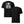 Black t-shirt with alien graphic on the front and text on the back, displayed on a white background.