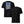 Black t-shirt with colourful graphic on the back and brand logo on the front, displayed on a white background.