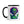 Mug with a colourful alien design on a white background