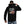 Person wearing a black hoodie with a graphic design on the back, standing against a white background