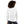 Person wearing a white long-sleeve shirt on a white background