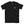 Black t-shirt with a white letter 'A' on a white background