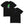 Black t-shirt with a green alien graphic and brand logo on a white background