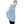Man wearing a light blue hoodie against a gray wall