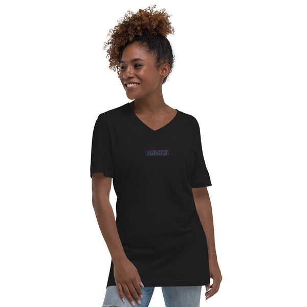 Crop V-Neck Tee | Pink Panther — Astral Waves