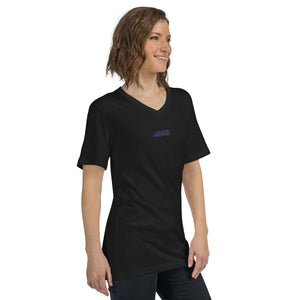 Crop V-Neck Tee | Orbit Fungi — Astral Waves