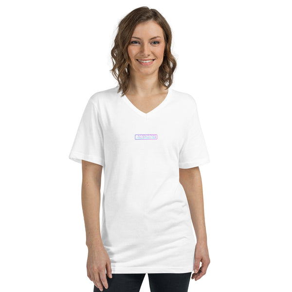 Crop V-Neck Tee | Orbit Fungi — Astral Waves